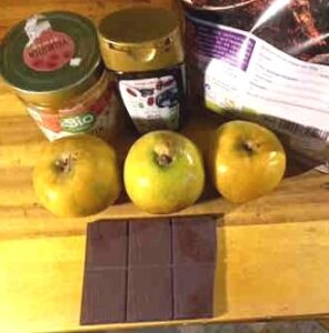 Zutaten Apfel schoko